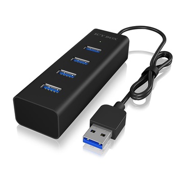 Icy box ib-hub1409-u3 usb 3.2 gen 1 (3.1 gen 1) type-a 5000 mbit/s nero