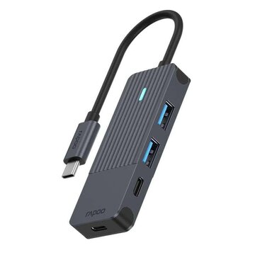 RAPOO UCH-4003 hub di interfaccia USB 3.2 Gen 1 (3.1 Gen 1) Type-C 5000 Mbit/s Antracite