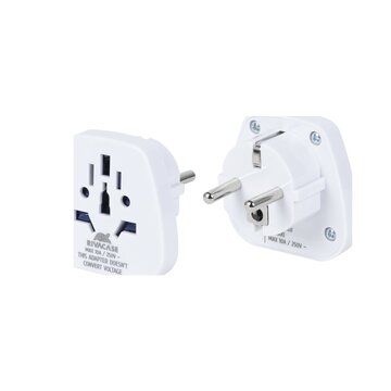 RIVACASE PS4100 W00 adattatore per presa di corrente Tipo C (Europlug) Tipo G (UK) Bianco
