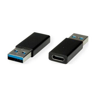 Value adapter, usb 3.2 gen 1, type a - c, m/f usb type a usb type c nero
