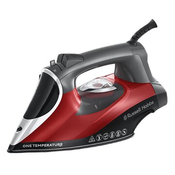 Russell hobbs 25090-56 ferro da stiro ferro da stiro a secco e a vapore ceramica 2600 w nero, grigio, rosso