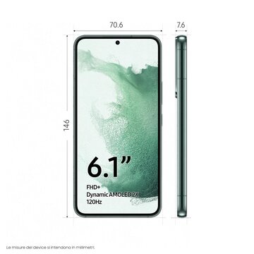 Samsung Galaxy S22 5G 6.1'' Doppia SIM 256 GB Green