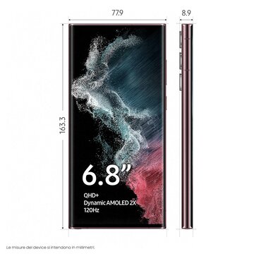 Samsung Galaxy S22 Ultra 5G 6.8'' 512 GB Doppia SIM Burgundy