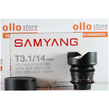 Samyang 14mm t/3.1 VDSLR ED AS IF UMC Nikon Usato