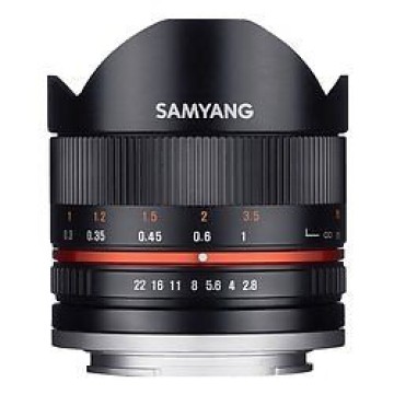 Samyang 8mm f/2.8 UMC Fish-eye II Fuji X Nero