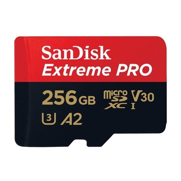 SanDisk Micro SD Extreme Pro Mobile 256GB XC + adattatore SD (A2, V30, U3, UHS I, C10 - 170MB/s lettura, 90MB/s scrittura)