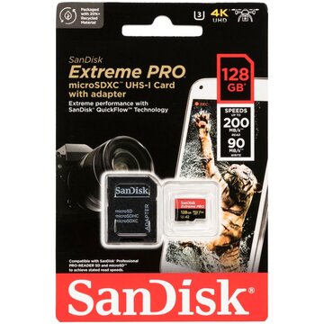 SanDisk Extreme PRO MicroSDXC 128GB A2 C10 V30 UHS-I U3