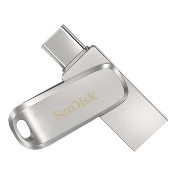 SanDisk Ultra Dual Drive Luxe USB 128 GB Acciaio inossidabile