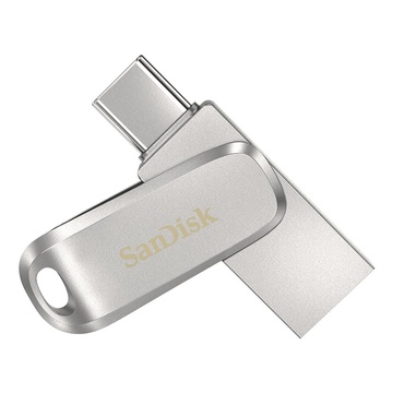 SanDisk Ultra Dual Drive Luxe USB 256 GB USB Type-A / USB Type-C 3.2 Inox