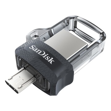 SanDisk Ultra Dual m3.0 256GB 3.0 Nero, Argento, Trasparente