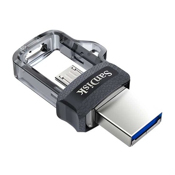 SanDisk Ultra Dual m3.0 64GB 3.0 Nero, Argento, Trasparente