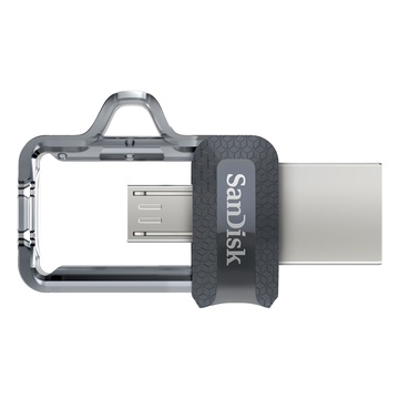 SanDisk Ultra Dual m3.0 64GB 3.0 Nero, Argento, Trasparente