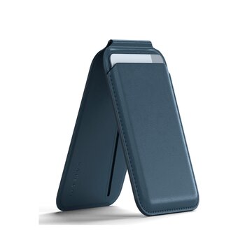 Magnetic wallet stand supporto per apple blu