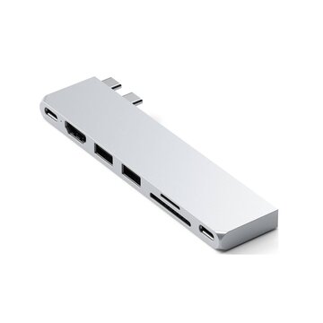 Satechi ST-HUCPHSS replicatore di porte e docking station per laptop USB 3.2 Gen 2 (3.1 Gen 2) Type-C Argento