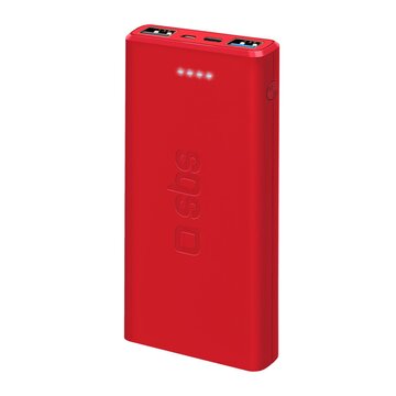 SBS TTBB10000FASTR Batteria Portatile LiPo 10000 mAh Rosso