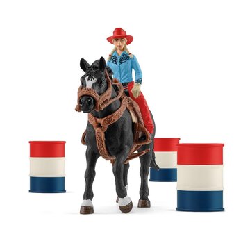 Schleich Cowgirl Barrel Racing Fun