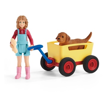 Schleich Farm Life Puppy Wagon Ride