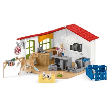 Schleich Farm World Veterinarian practice with pets