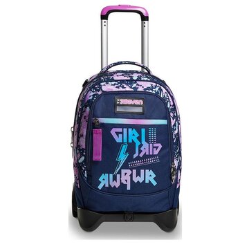 Seven Jack-2WD Trolley Zaino casual Blu, Rosa, Viola Poliestere