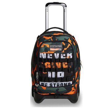 Seven Jack-2WD Trolley Zaino Nero, Verde, Giallo Poliestere