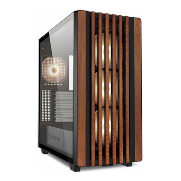 Rebel c70g rgb full tower nero, legno