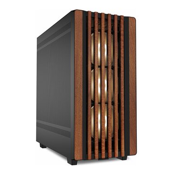 Rebel c70m rgb full tower nero, legno