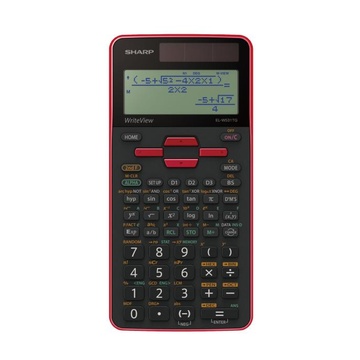 Sharp SH-ELW531TG Calcolatrice con display Nero, Rosso
