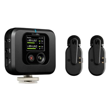 Movemic two receiver kit - sistema microfonico wireless lavalier con ricevitore a due canali