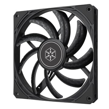 Sst-as140b sistema di raffreddamento per computer case per computer ventilatore 14 cm nero 1 pz