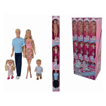 Simba Steffi Love Famiglia (Steffi Kevin Evi Timmy) Tubo Display 24Pz