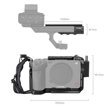 Kit gabbia portatile per sony fx30 / fx3