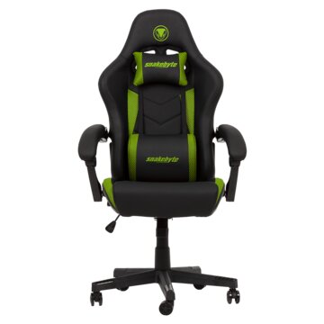 Snakebyte SEAT EVO Sedia Gaming in Pelle Nera, Verde