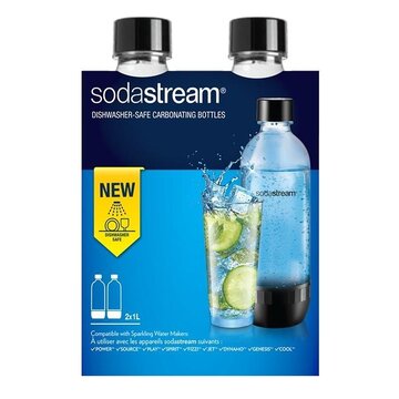 Sodastream 1741200490 Accessorio e ricarica per gasatore Bottiglia di  carbonatazione trasparente/Nero