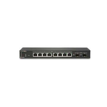 SonicWall SWS12-8POE Gestito L2 Gigabit Ethernet (10/100/1000) Supporto Power over Ethernet (PoE) Nero