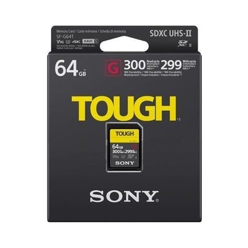 Sony 64GB SDXC Tough UHS II U3 R300MB/s W299MB/s 4k V90 IPX68