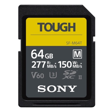 Sony Tough SDXC 64GB M UHS-II U3 277MBs / 150MBs 4K V60