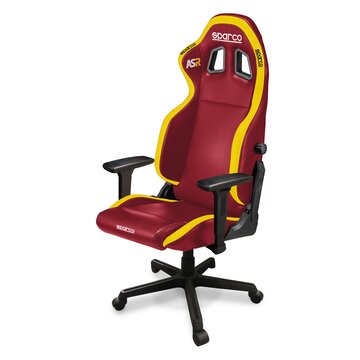 Sparco Roma Sedia da gaming per PC Seduta imbottita Rosso, Giallo