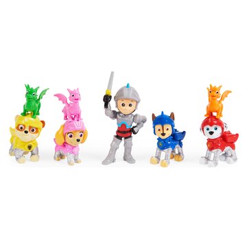 Spin Master PAW Patrol Rescue Knights Gift Pack da 5 personaggi e 3 draghi