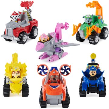 Paw patrol veicolo dino rescue con motore a frizione e dinosauro misterioso