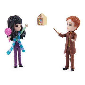 Wizarding world | set amicizia con personaggi george weasley e cho chang | bambole da 7.5cm | 2 accessori | giocattoli per bambini dai 6 anni in su