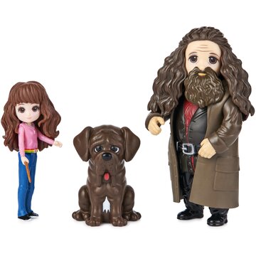 Wizarding world set amicizia hermione e rubeus hagrid con thor, bambole articolate 7.5cm