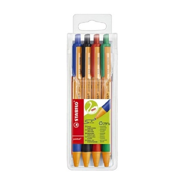 STABILO 6030/4 penna a sfera Nero, Blu, Verde 4 pezzo(i)