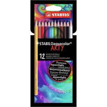 STABILO Matita colorata acquarellabile - STABILOaquacolor - ARTYLine- Astuccio da 12 - Colori assortiti