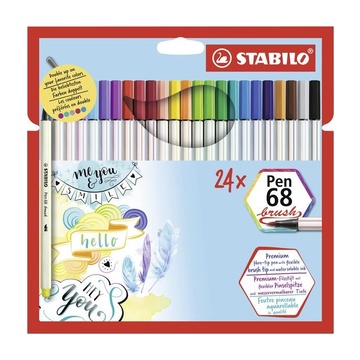 STABILO Pen 68 brush marcatore Multicolore 24 pezzo(i)