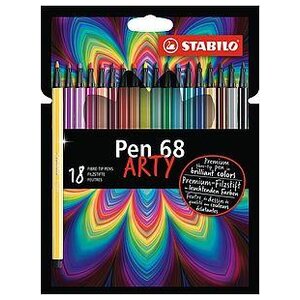 STABILO Pen68 ARTY Marcatore Fine Multicolore 18 pz