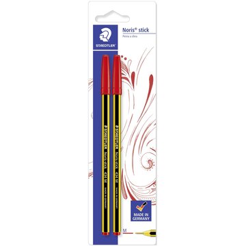 Staedtler Blister con 2 penne a sfera Noris rosso