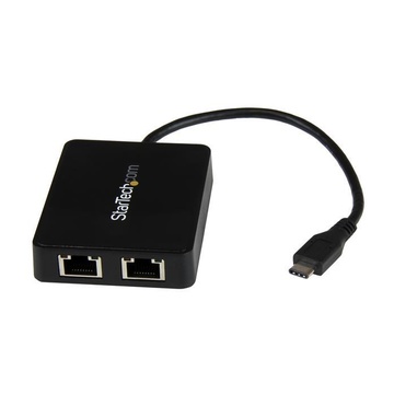 STARTECH Adattatore di Rete USB-C a doppia uscita Ethernet Gigabit con porta USB tipo-A
