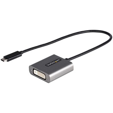 STARTECH Adattatore USB C a DVI - Adattatore Dongle da USB-C a DVI-D 1920x1200p - USB Type C a DVI Display/Monitor - Convertitore video - Compatibile con Thunderbolt 3 - Cavo integrato da 30 cm