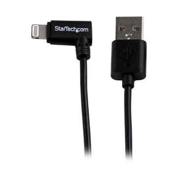 STARTECH Cavo connettore ad angolo lightning a 8 pin Apple a USB nero da 2 m per iPhone/iPod/iPad