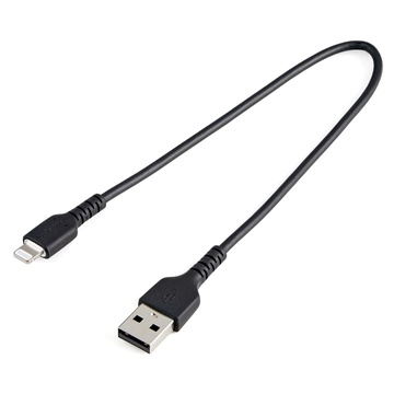 Cavo da usb-a per iphone 12 a lightning da 30cm nero